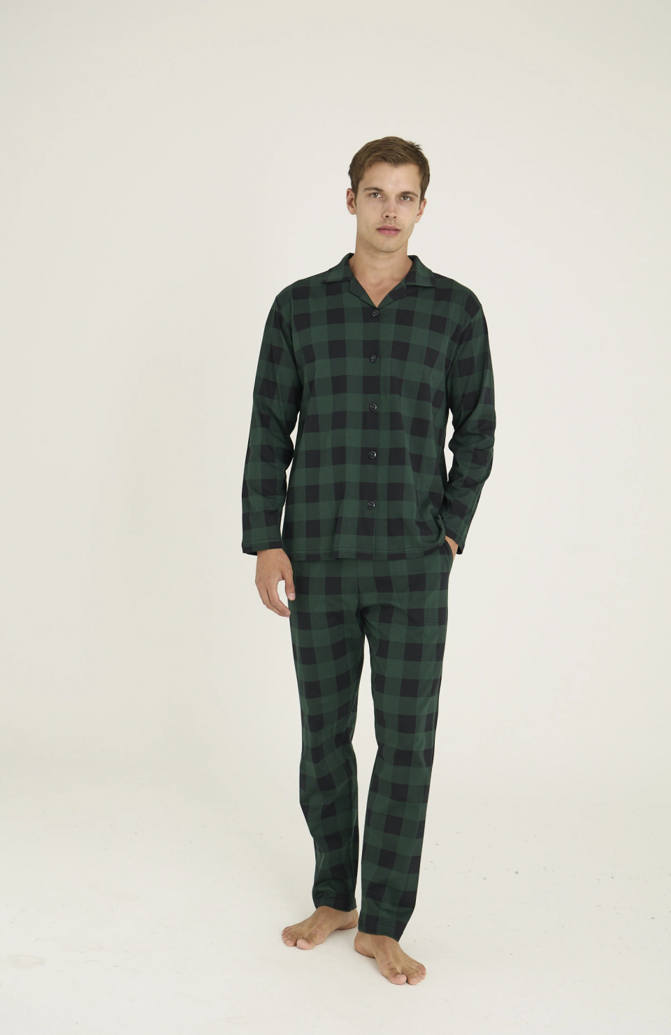 Kocabey 9209 Erkek Apaj Yaka Pijama Takım