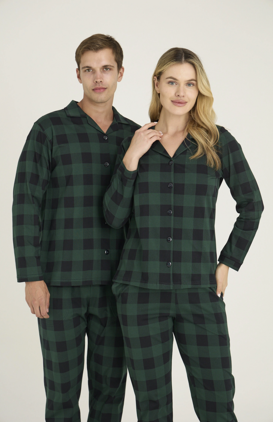 Kocabey 9209-K Kadın Apaj Yaka Pijama Takım