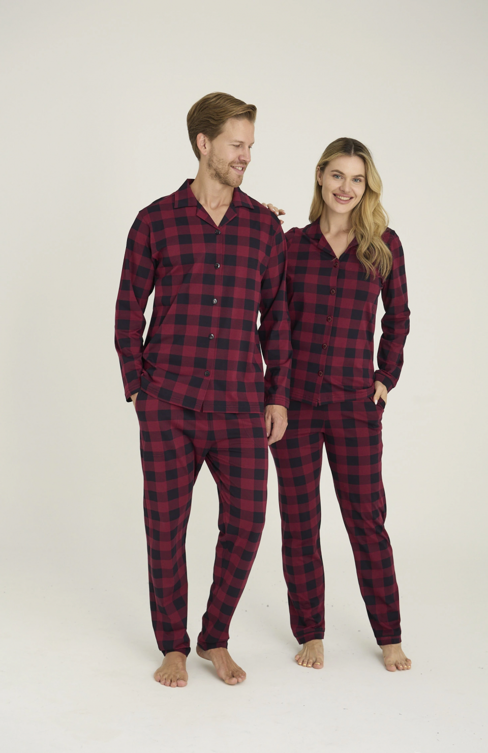 Kocabey 9209-K Kadın Apaj Yaka Pijama Takım