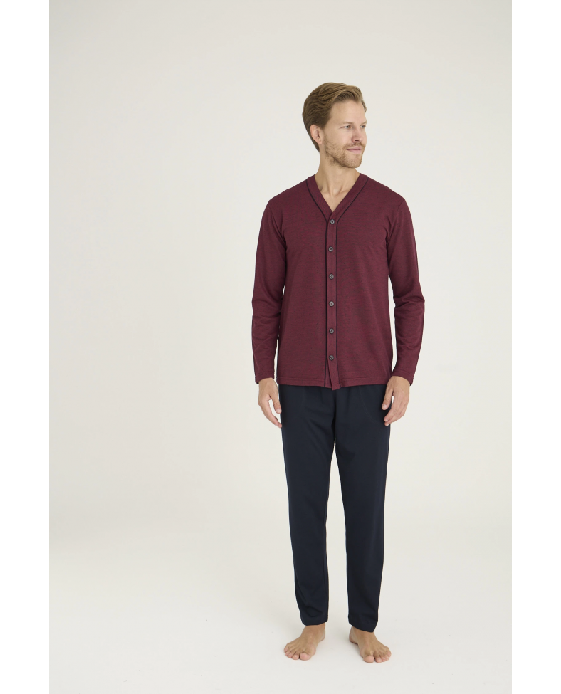 Kocabey 9225 Erkek V.Yaka Boydan Düğmeli Pijama Takım