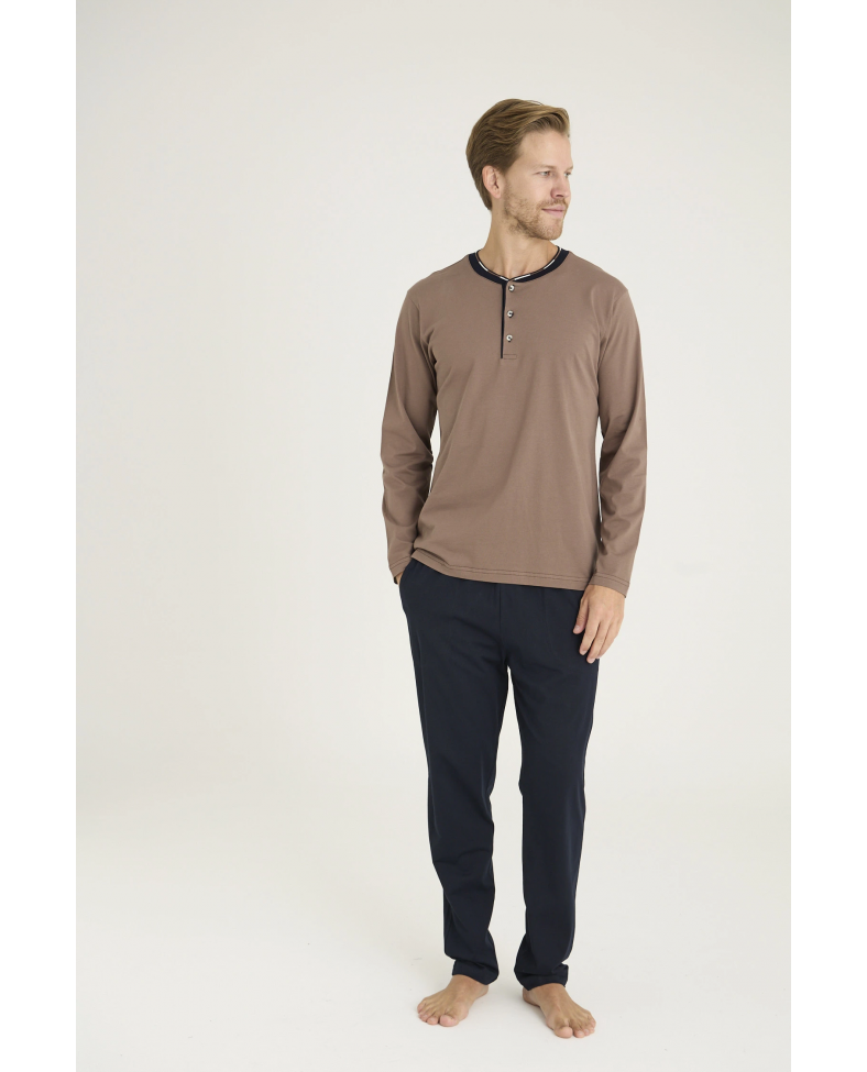 Kocabey 9245 Erkek Midi Yaka Pijama Takım