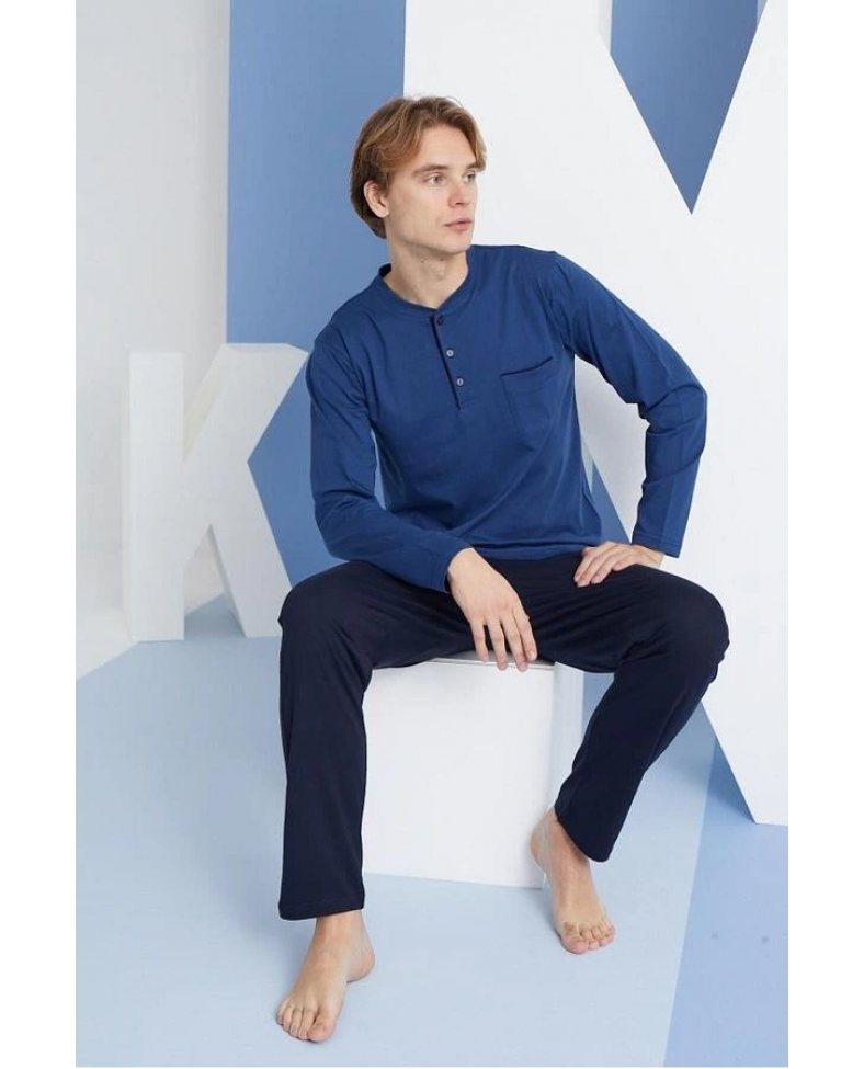 Kocabey 9250 Erkek Midi Yaka Pijama Takım