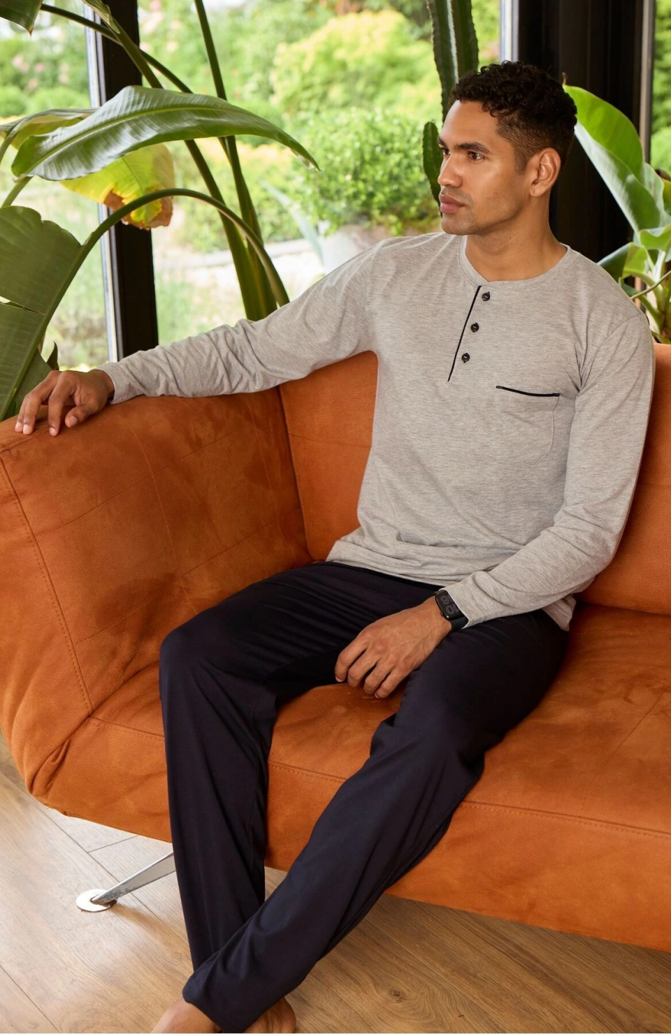 Kocabey 9250 Erkek Midi Yaka Pijama Takım