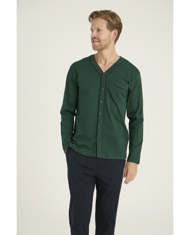 Kocabey 9267 Erkek V.Yaka Boydan Düğmeli Pijama Takım