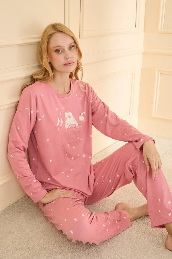 Mihra 19104 Kadın Uzun Kol Pijama Takımı