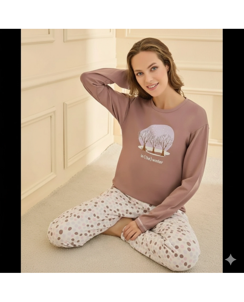 Mihra 90781 Kadın Uzun Kol Pijama Takımı Somersan Giyim | Kadın, Erkek ve Çocuk Moda