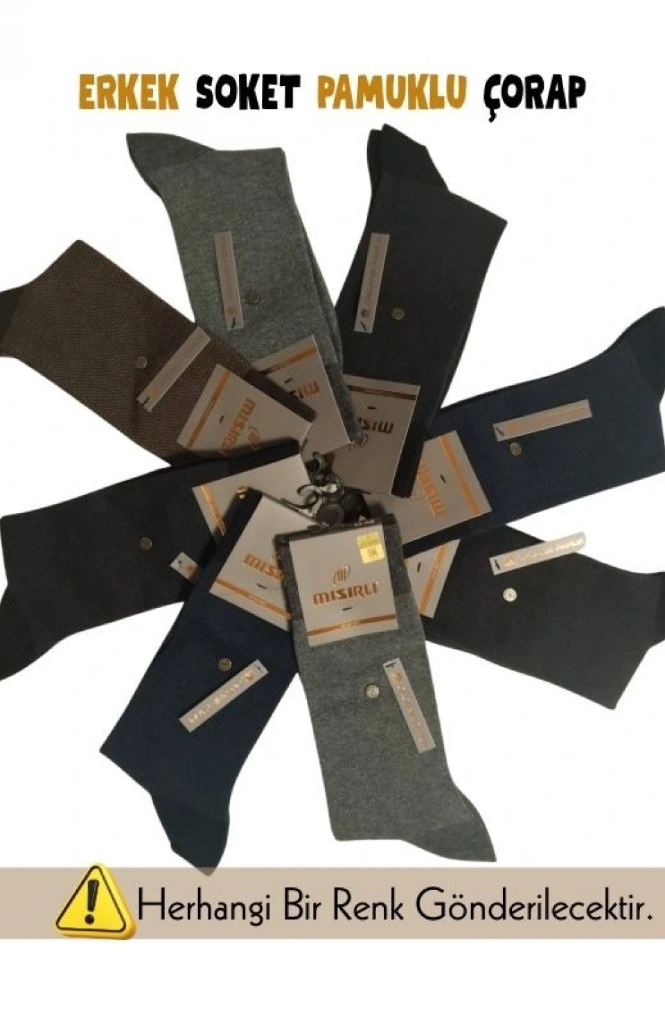 Mısırlı 60002 Erkek Organik Pamuk Soket Çorap
