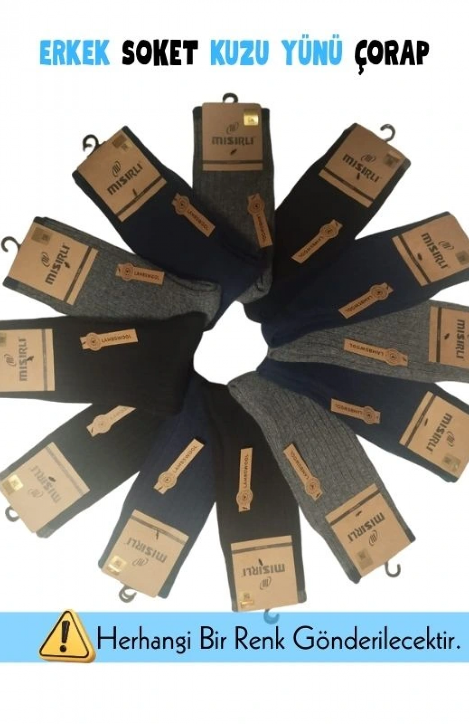 Mısırlı 65001 Erkek Yün Soket Çorap