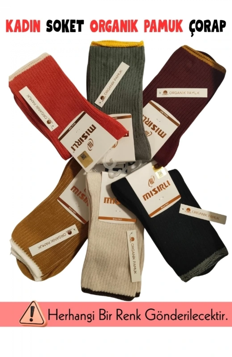 Mısırlı 70002 Kadın Pamuk Soket Çorap