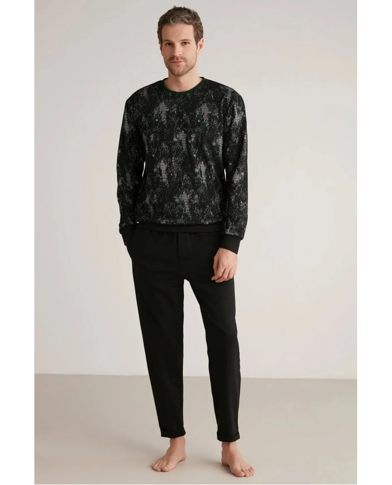 Nautıca M626 Erkek Uzun Kollu Yuvarlak Yaka Pijama Takımı