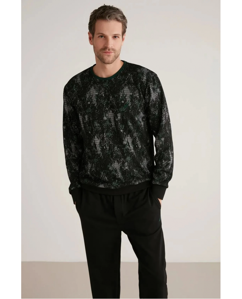 Nautıca M626 Erkek Uzun Kollu Yuvarlak Yaka Pijama Takımı