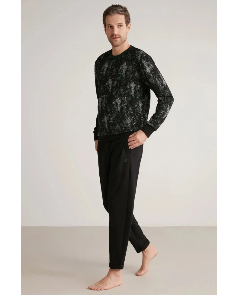 Nautıca M626 Erkek Uzun Kollu Yuvarlak Yaka Pijama Takımı