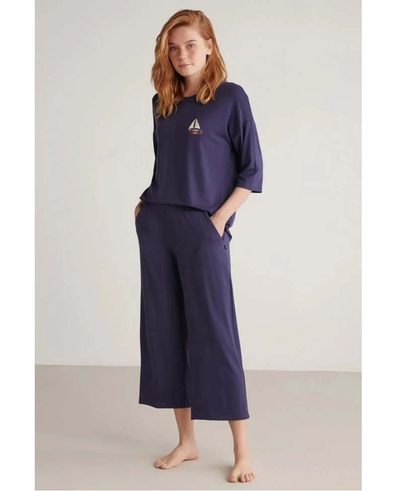 Nautıca W602 Kadın Yarım Kollu Pijama Takımı