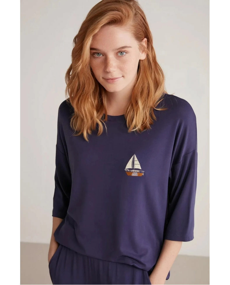 Nautıca W602 Kadın Yarım Kollu Pijama Takımı