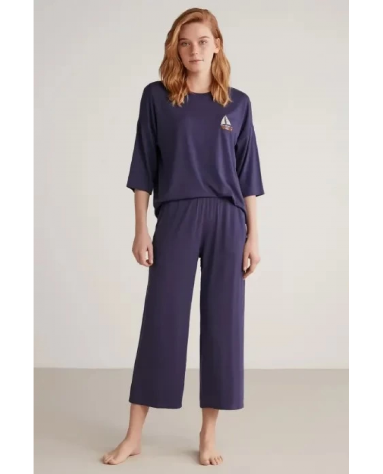 Nautıca W602 Kadın Yarım Kollu Pijama Takımı