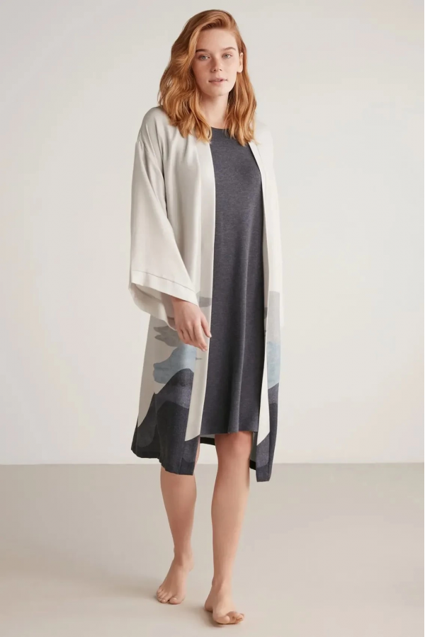 Nautıca W605 Kadın Kısa Gecelik ve Sabahlık Takımı