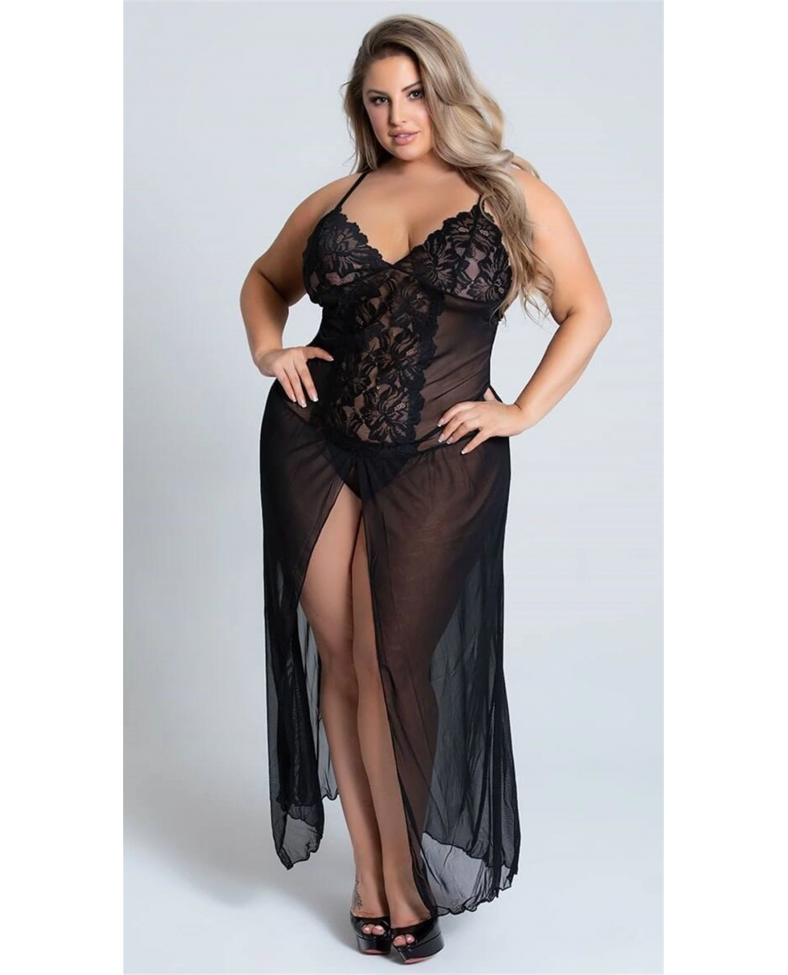 Nightlight 3253 Uzun Büyük Beden Gecelik