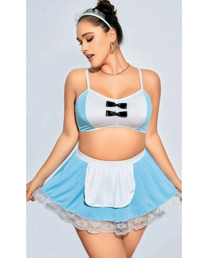 Nightlight 3603 Mini Etekli Büyük Beden Fantazi Hizmetçi Kostümü