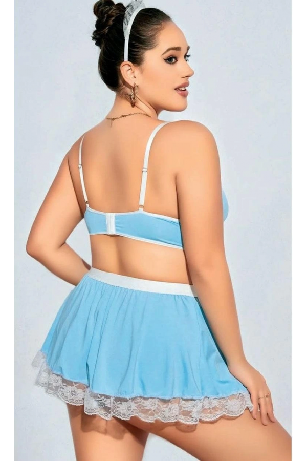 Nightlight 3603 Mini Etekli Büyük Beden Fantazi Hizmetçi Kostümü