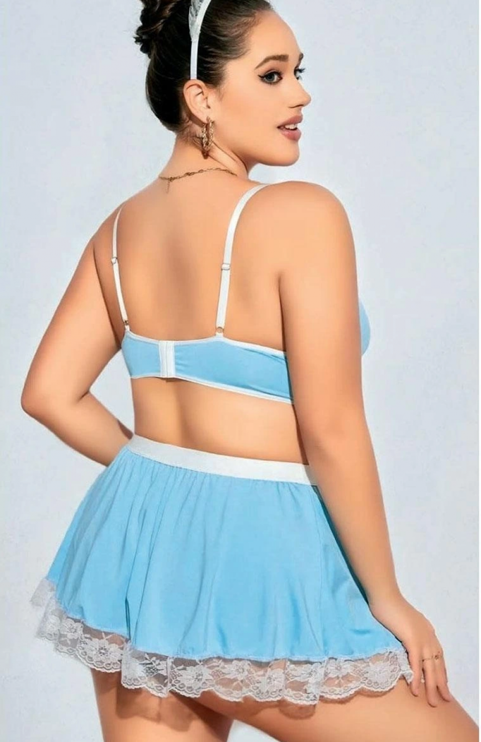 Nightlight 3603 Mini Etekli Büyük Beden Fantazi Hizmetçi Kostümü