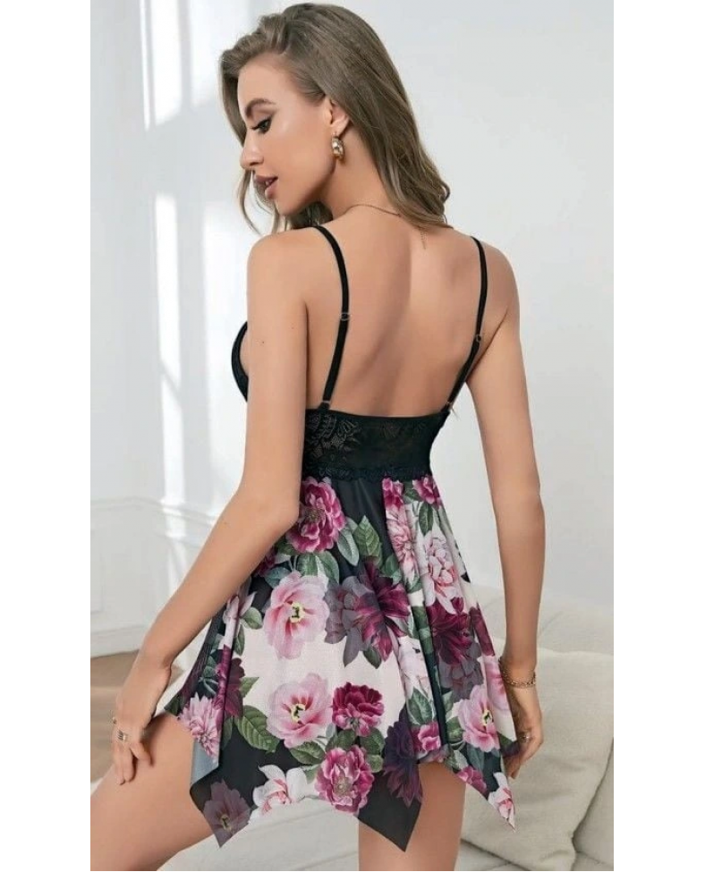 Nightlight 3692 Mini Çiçek Detaylı Gecelik