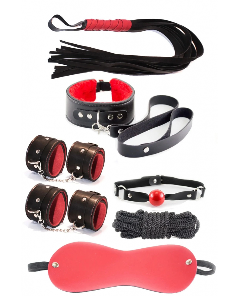 Nıghtlıght 8014 Fantezi 7'Li Kırbaç Ve Kelepçe Set