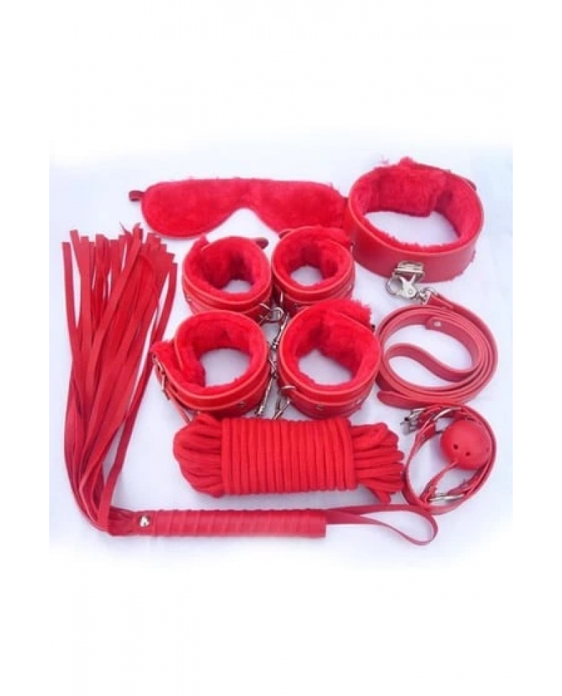 Nıghtlıght 8014 Fantezi 7'Li Kırbaç Ve Kelepçe Set