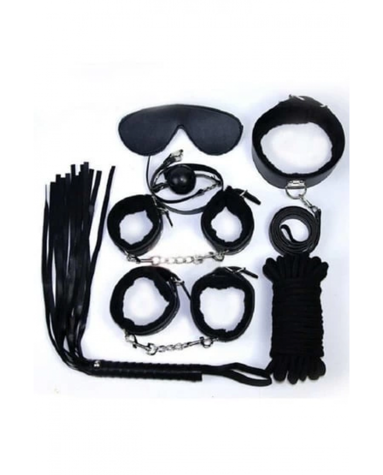 Nıghtlıght 8014 Fantezi 7'Li Kırbaç Ve Kelepçe Set