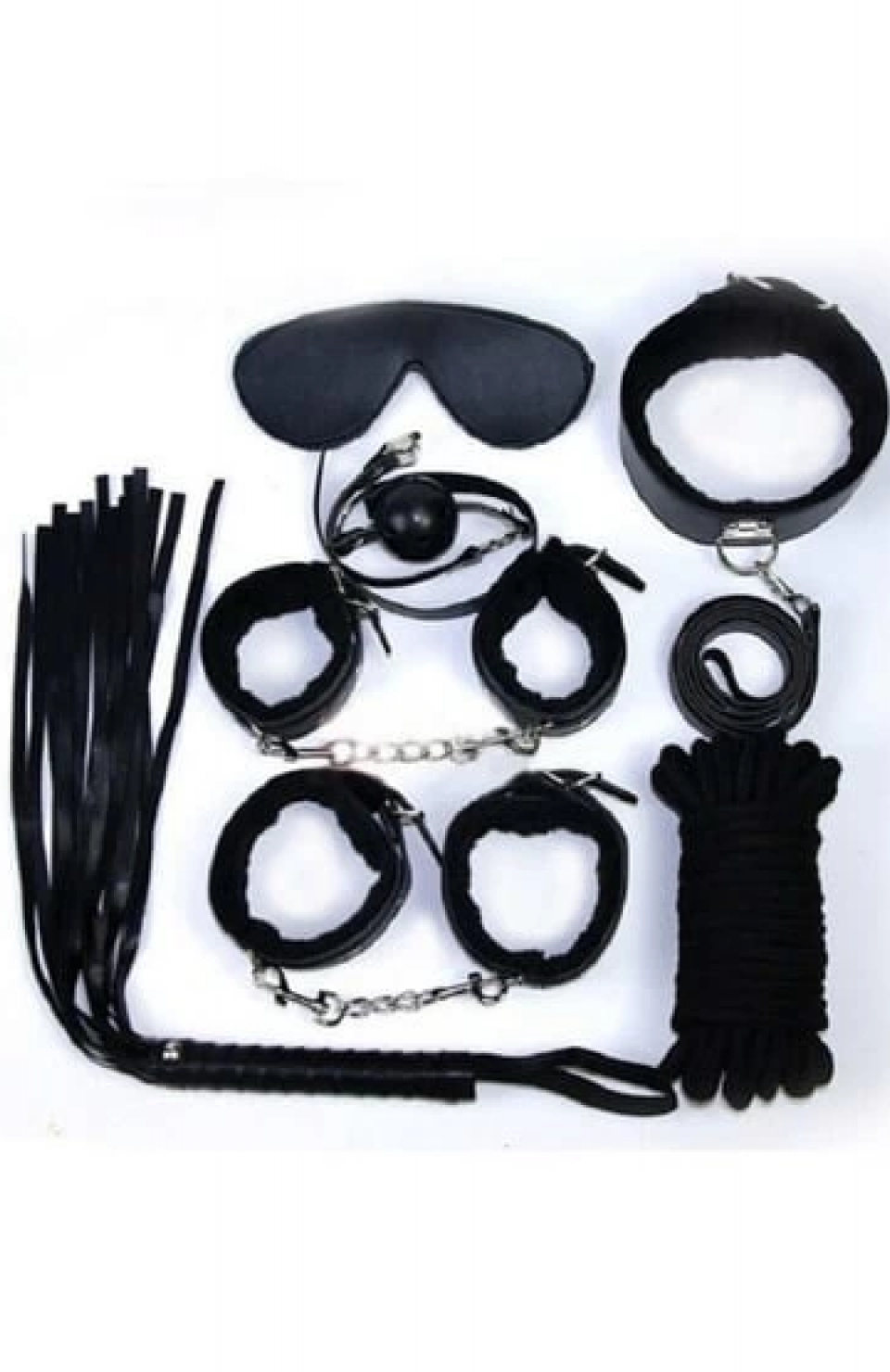 Nıghtlıght 8014 Fantezi 7'Li Kırbaç Ve Kelepçe Set