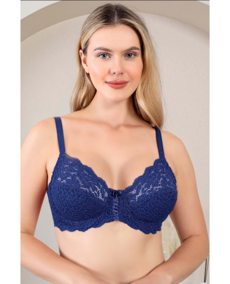 Nurteks 1050 Kadın Balenli Dantelli Toparlayıcı Sütyen