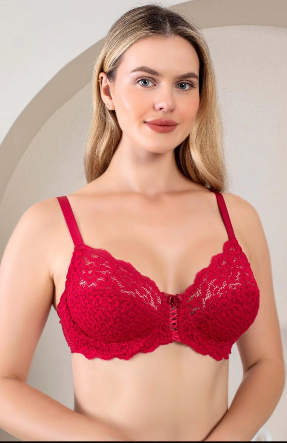 Nurteks 1050 Kadın Balenli Dantelli Toparlayıcı Sütyen