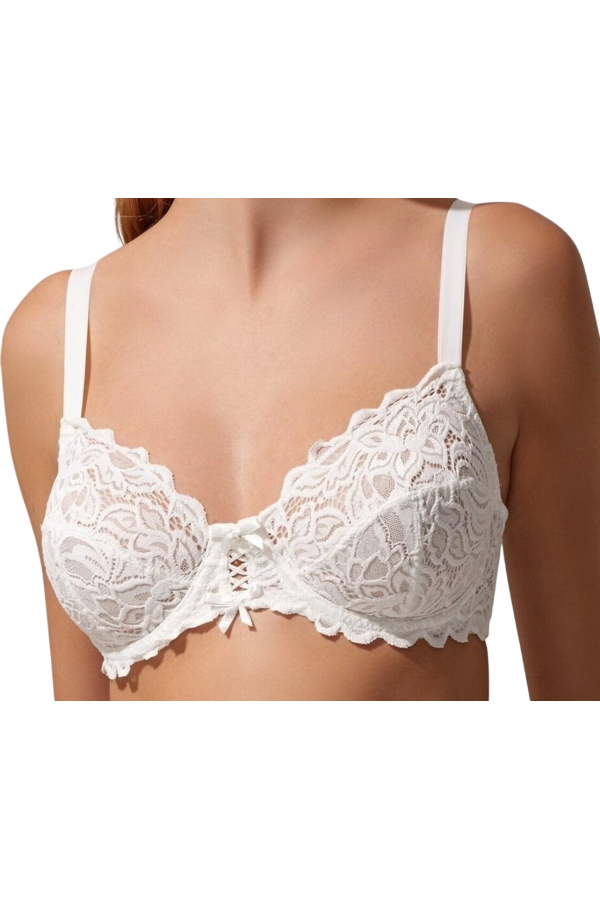 Nurteks 1050 Kadın Balenli Dantelli Toparlayıcı Sütyen