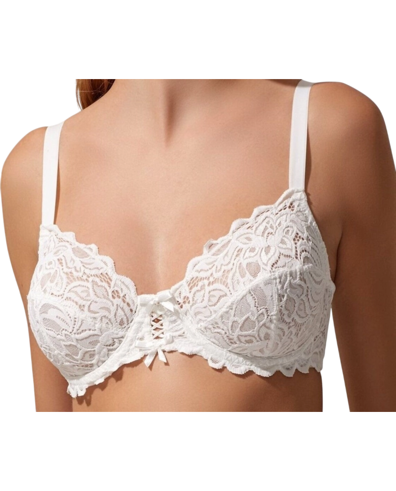 Nurteks 1050 Kadın Balenli Dantelli Toparlayıcı Sütyen