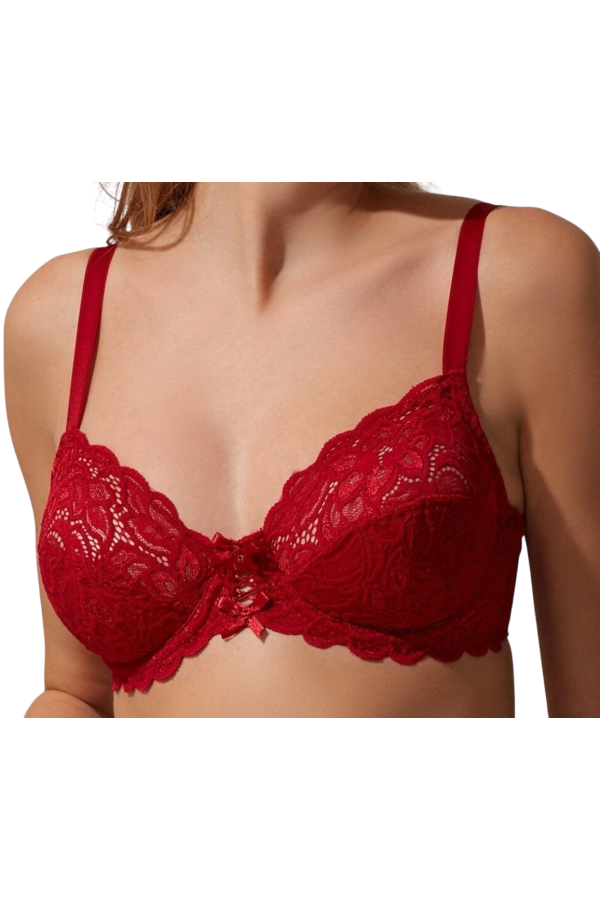 Nurteks 1050 Kadın Balenli Dantelli Toparlayıcı Sütyen