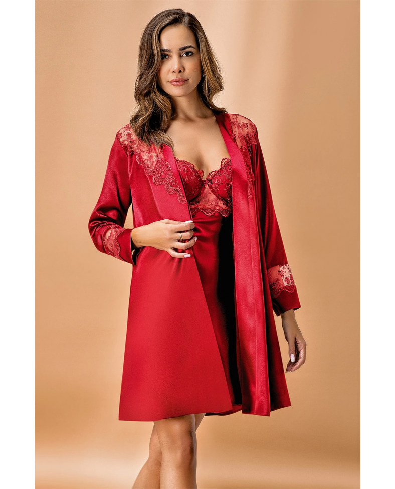 Nurteks 5384 Bayan Sabahlık  Gecelik Takım