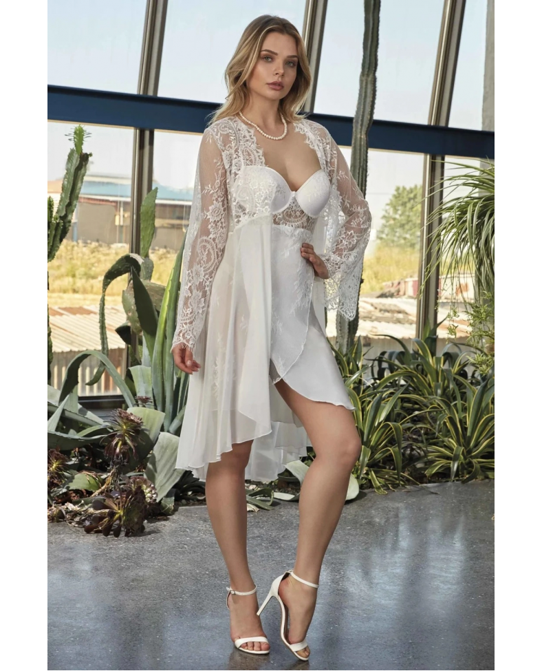 Nurteks 5389 Saten Gecelik Sabahlık