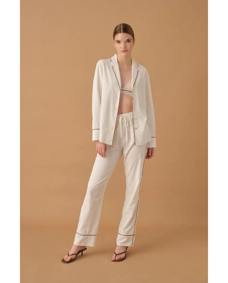 Pierre Cardin 25235 Kadın 3'Lü Braletli Biyeli Pijama Takım