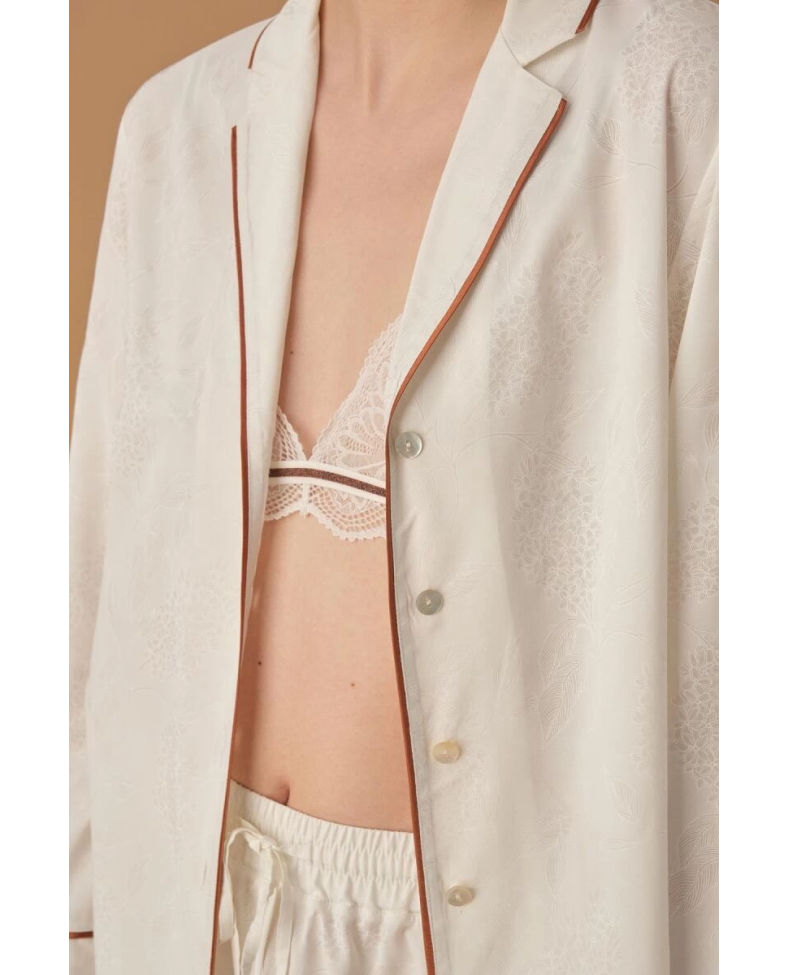 Pierre Cardin 25235 Kadın 3'Lü Braletli Biyeli Pijama Takım