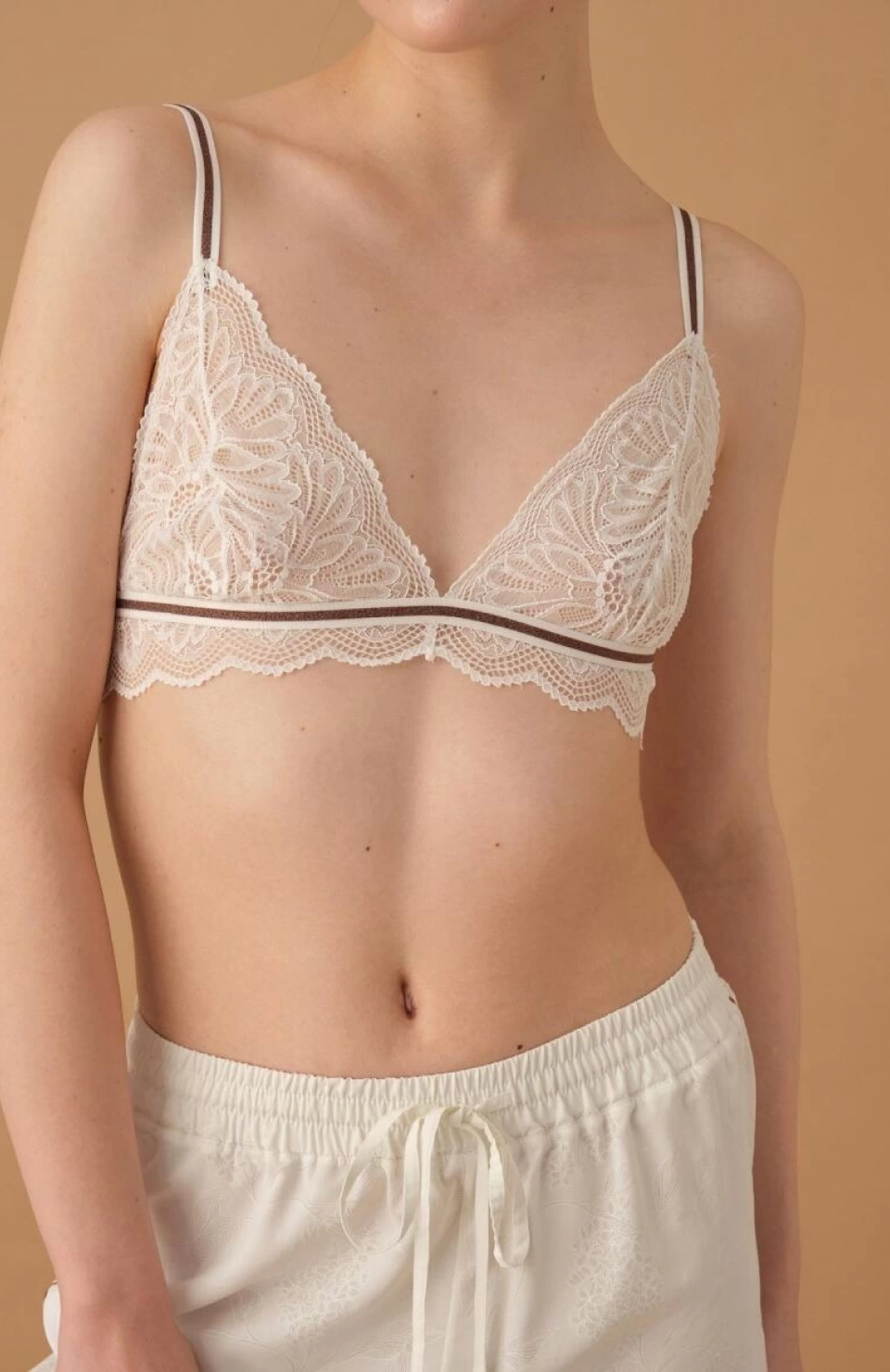 Pierre Cardin 25235 Kadın 3'Lü Braletli Biyeli Pijama Takım