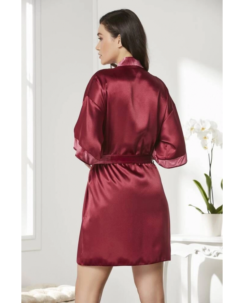 Pierre Cardin 4045 Kadife Saten Dantelli Gecelik ve Sabahlık Takımı Somersan Giyim | Kadın, Erkek ve Çocuk Moda