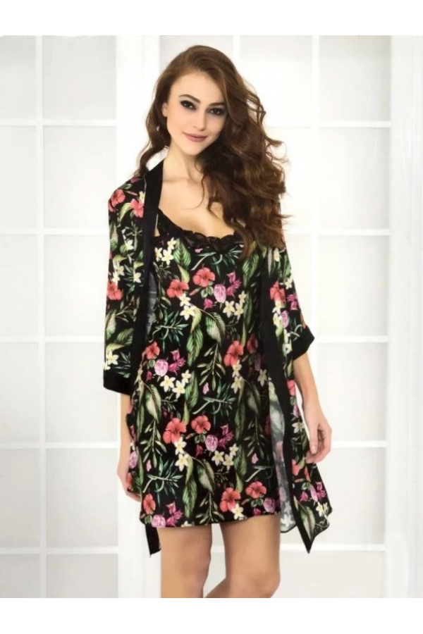 Pierre Cardin 4460 Kısa Sabahlık Gecelik Takım