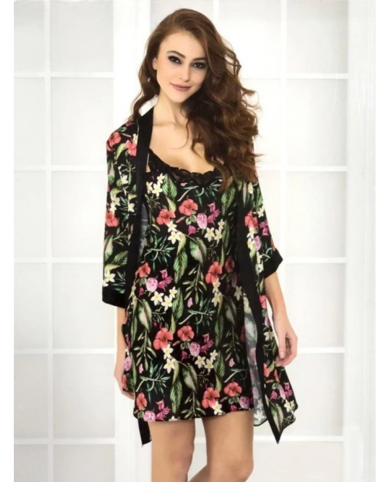 Pierre Cardin 4460 Kısa Sabahlık Gecelik Takım