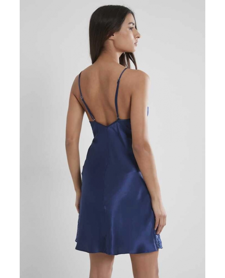 Pierre Cardin 624 Bayan Battal Kısa Saten Gecelik