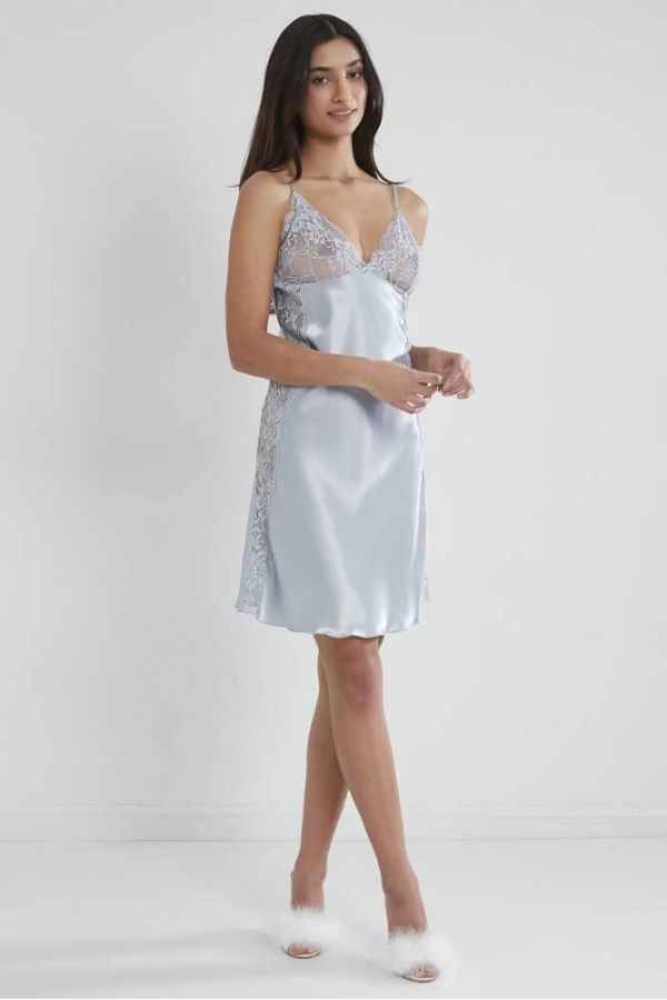 Pierre Cardin 624 Bayan Battal Kısa Saten Gecelik