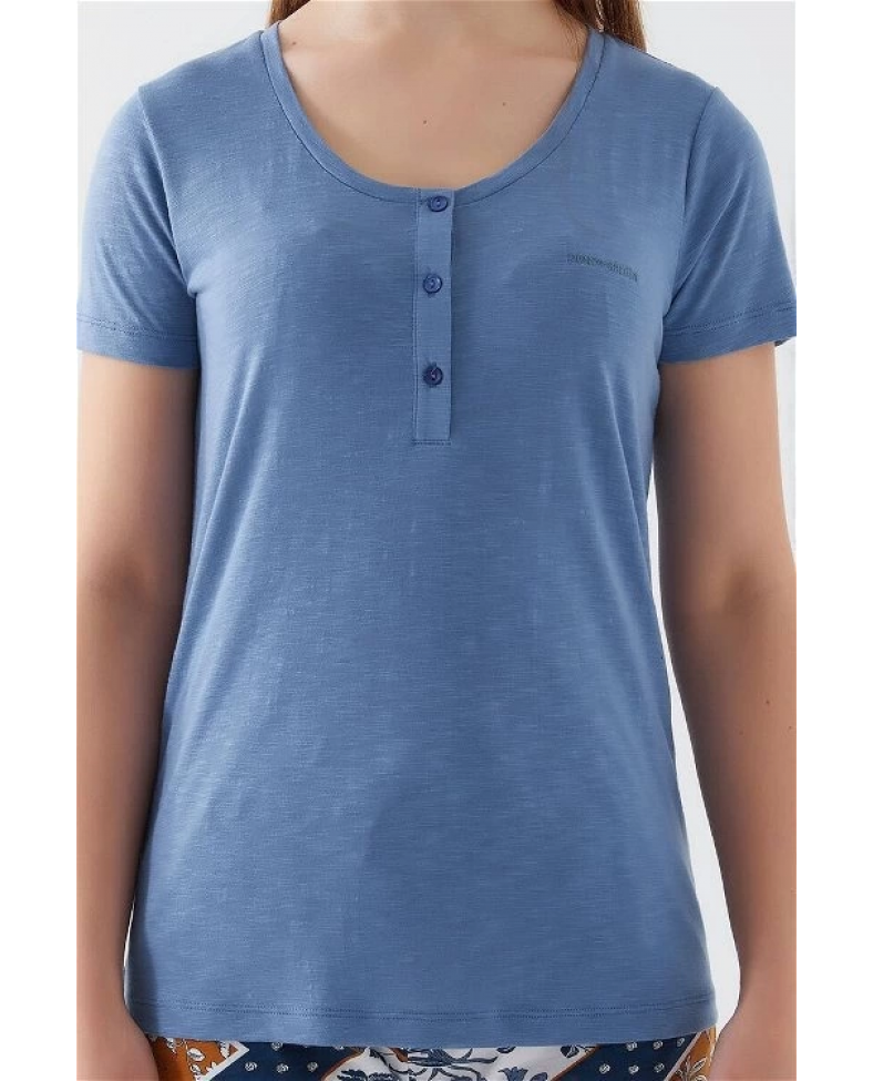 Pierre Cardin 8507-S Kadın Kısa Kol Pijama Takımı Somersan Giyim | Kadın, Erkek ve Çocuk Moda