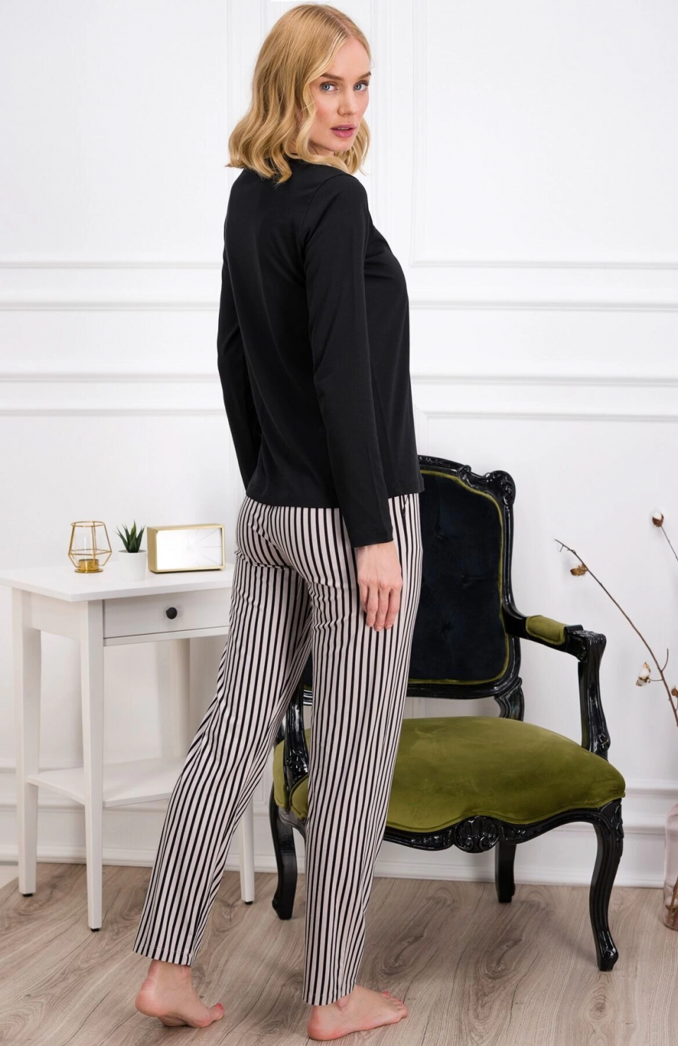 Pierre Cardin 8766-S Kadın Uzun Kol Pijama Takımı