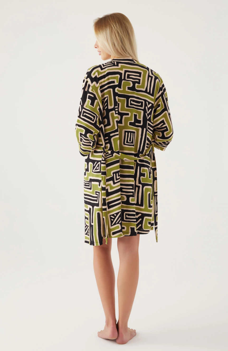 Pierre Cardin 8819-S Kadın Desenli Sabahlıklı Şort Takım