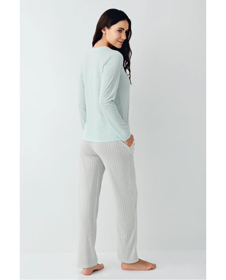 Pierre Cardin 9050-S Kadın Uzun Kol Pijama Takım