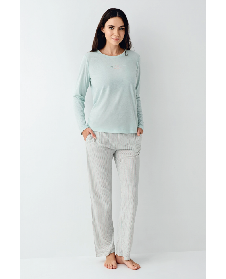 Pierre Cardin 9050-S Kadın Uzun Kol Pijama Takım