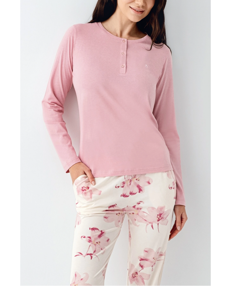 Pierre Cardin 9055-X Kadın Battal Uzun Kol Pijama Takım